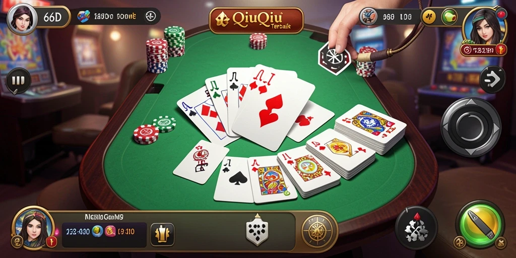 Tampilan gameplay seru dalam 66D QiuQiu.