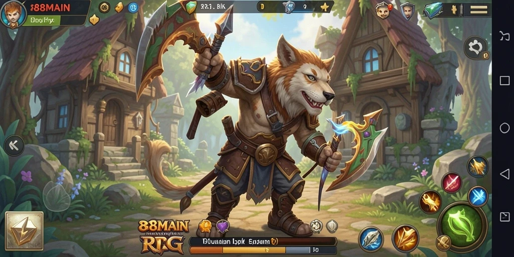 Tampilan gameplay menarik dari 88MAIN yang memperlihatkan aksi RPG seru.