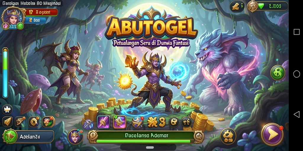Tampilan gameplay <strong>ABUTOGEL</strong> yang mendebarkan dan penuh warna.