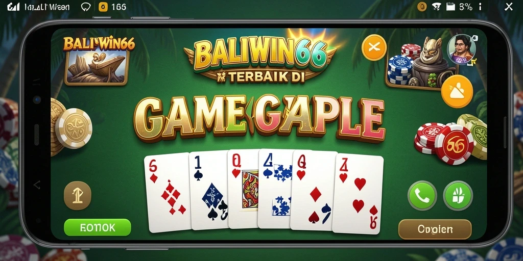 Tampilan seru gameplay Gaple BALIWIN66 di ponsel.