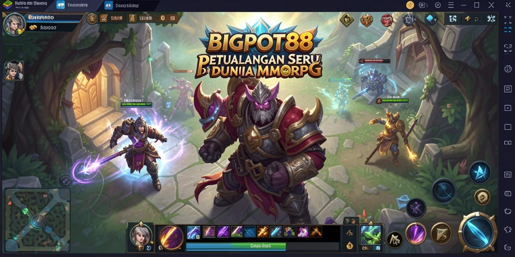 Tangkapan layar gameplay BIGPOT88 di dunia MMORPG yang menakjubkan.