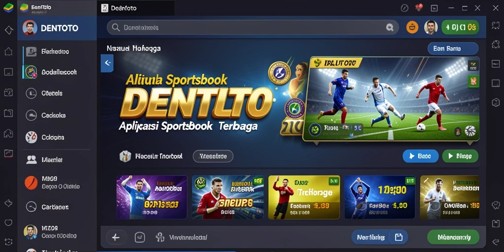 Tampilan utama DENTOTO dengan berbagai opsi taruhan olahraga.