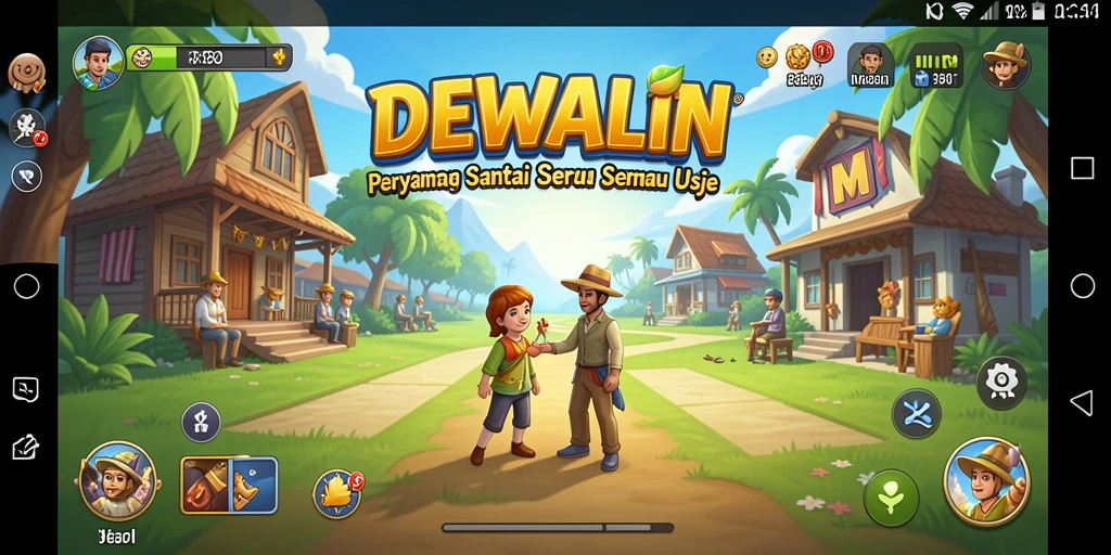 Screenshot gameplay DEWALIN yang menunjukkan keseruan permainan santai.