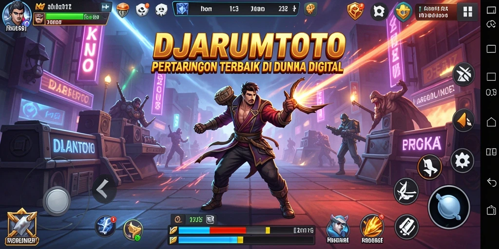 Tampilan gameplay pertarungan mendebarkan di DJARUMTOTO.
