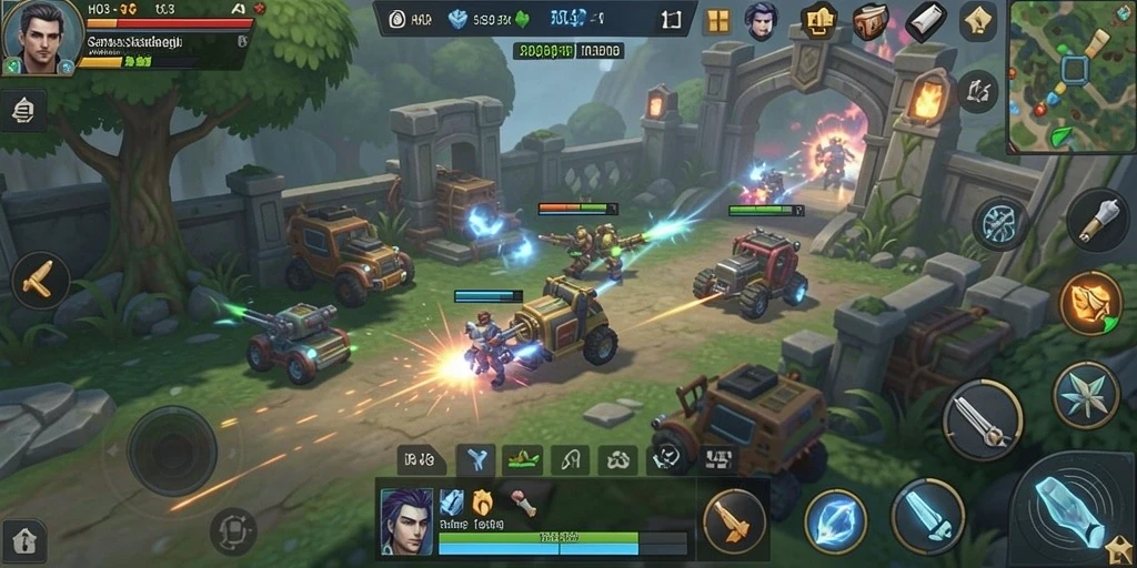 Tangkapan layar gameplay H03 menunjukkan aksi strategi yang menegangkan.