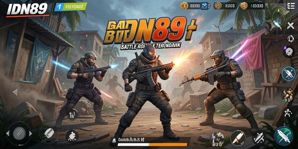 Tampilan gameplay seru dari IDN89 di arena Battle Royale.