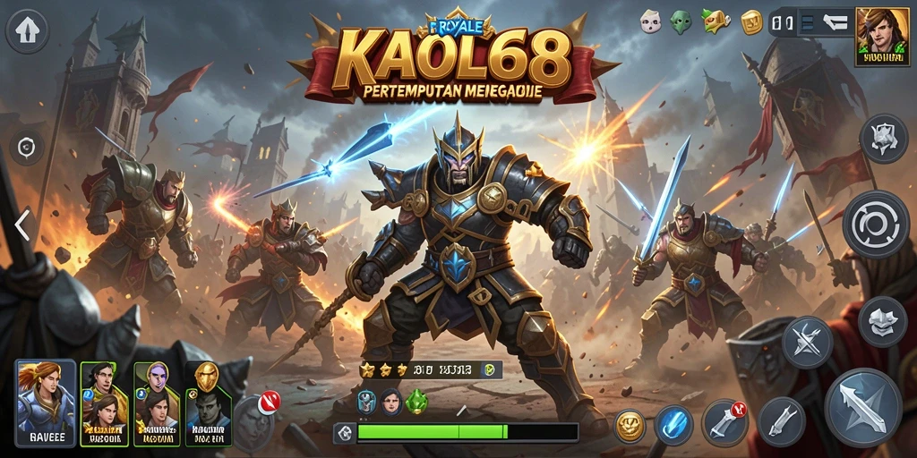 Tampilan gameplay KAOL68 yang mendebarkan dalam pertarungan Battle Royale.