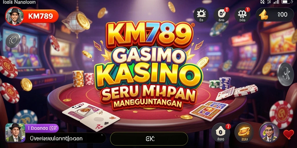 Screenshot KM789 menampilkan gameplay seru permainan Kasino dengan efek visual yang menakjubkan.