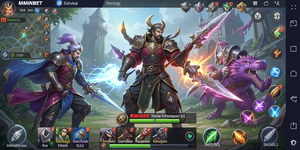 Tampilan gameplay yang intens dalam MIMINBET dengan pertarungan strategis.