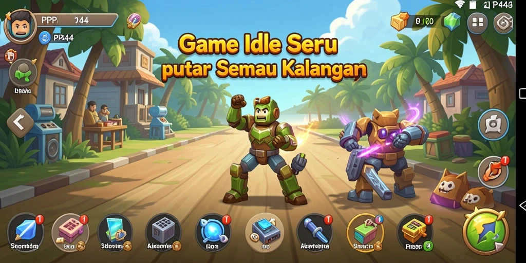 Screenshot gameplay PP444 menampilkan pengalaman Idle yang tak terlupakan.